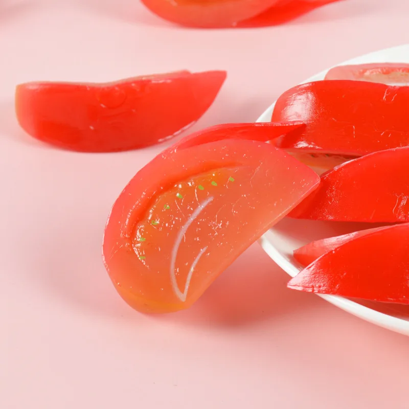 Simulated tomato slice model display fake vegetable tomato ornament prop