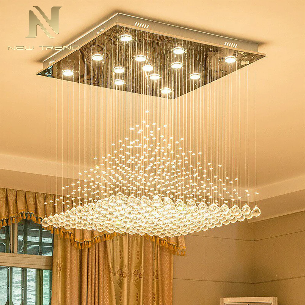 CPL-473 Large Bespoke Crystal Chandelier Modern Custom-Made LED Lighting for Hotel Lobby & Atrium
