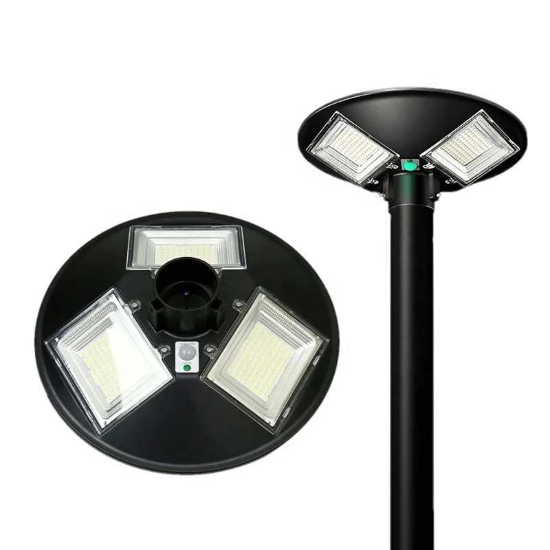 Solar Powered Street Light 300W Solar Light UFO With Remote Rechargeable 9-12M Installation