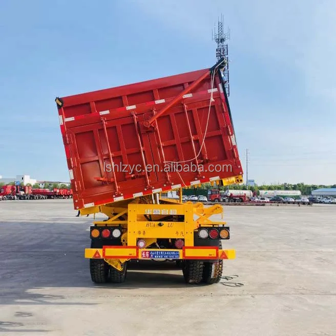 Hualu 5-Axle Side Dump Semi-Trailer – Engineered for Guinea's Mining Haul Roads