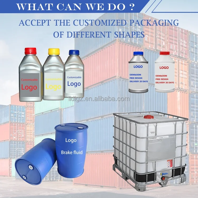 OEM Msds Brake Fluid Good Quality Fully Synthetic Brake Fluid Dot 4 Dot 3