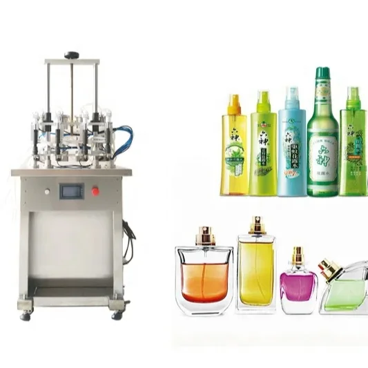 4 Head Vacuum Perfume Filling Machine Cosmetic Essential Oil Small Liquid Bottle Filler Liquid Perfume