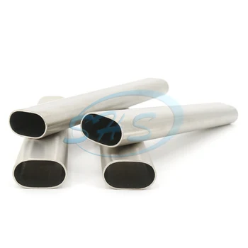 AISI 304 stainless steel oval tube flat sided oval tube with mirror polishing color plated  for legs of furniture, balustrade