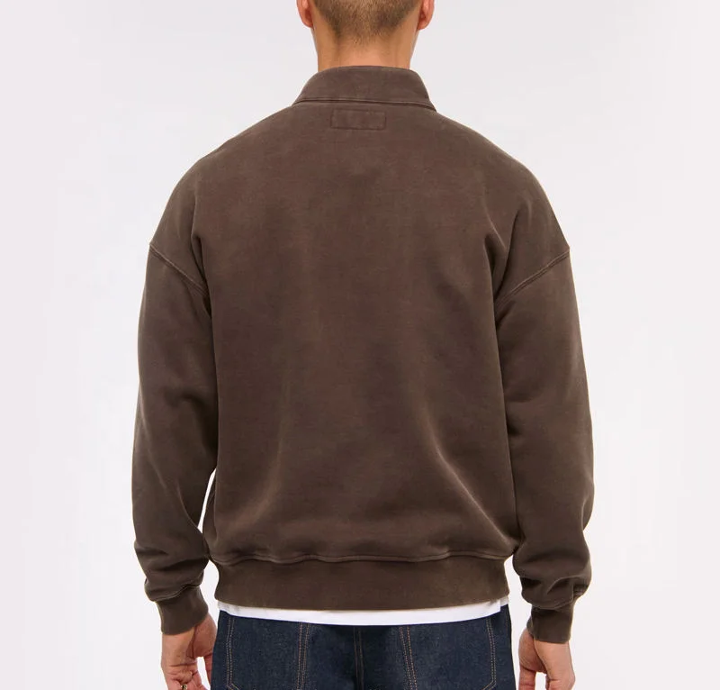 JL1120B High Quality Men’s Lapel 1/4 1/2 Zip Sweatshirt Blank Street Wear Men Quarter Zip Pullover Sweatshirts