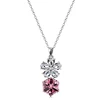 Brass with 18k White Gold Plated-Pink