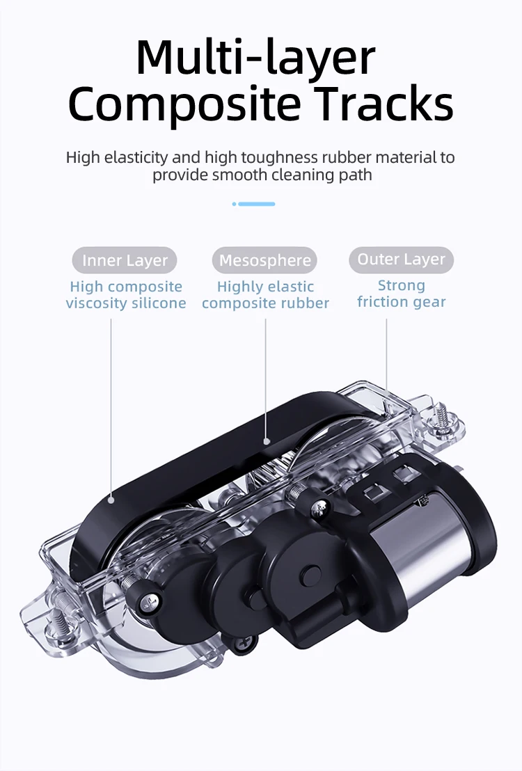 The Latest Upgrade Robot Window Cleaner with 2 Sides Water Tank, Auto Spray Water Robot Window Vacuum Cleaner