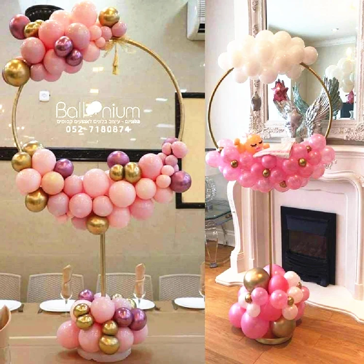 globo arco boda decoraciones de fiesta globos círculo marco columna base  soporte display kit garland titular
