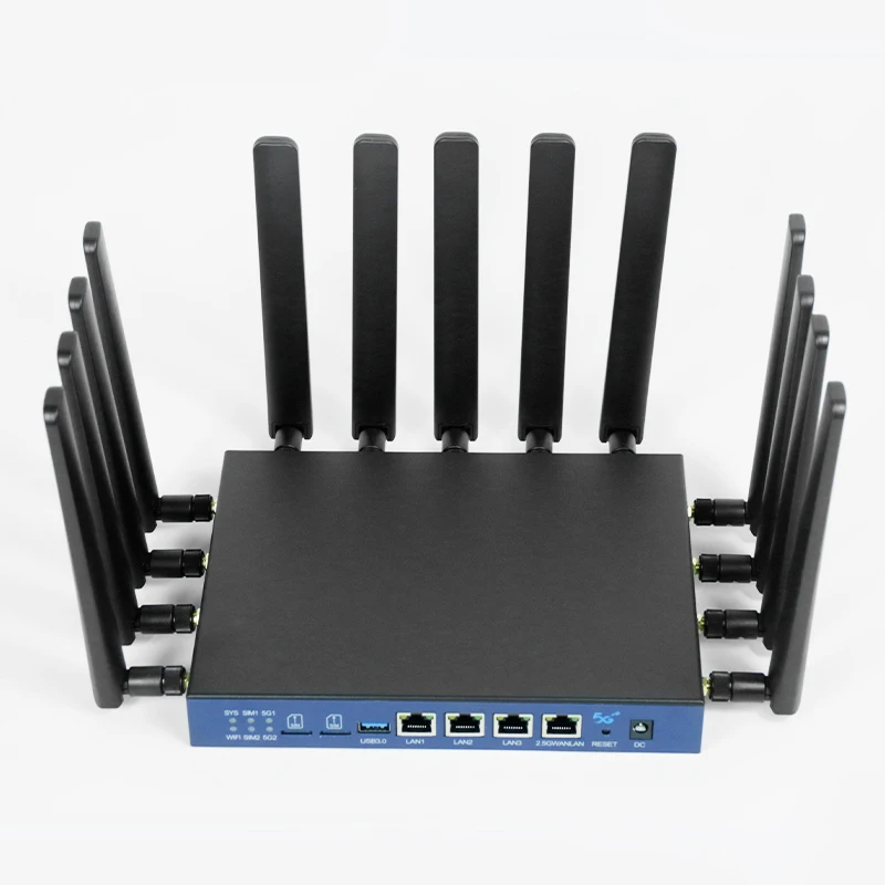 HUASIFEI Dual Band 4G 5G Router Wifi6 Chipset MT7981B+MT7976CN+MT7531AE Dual Module Industrial 5g Router