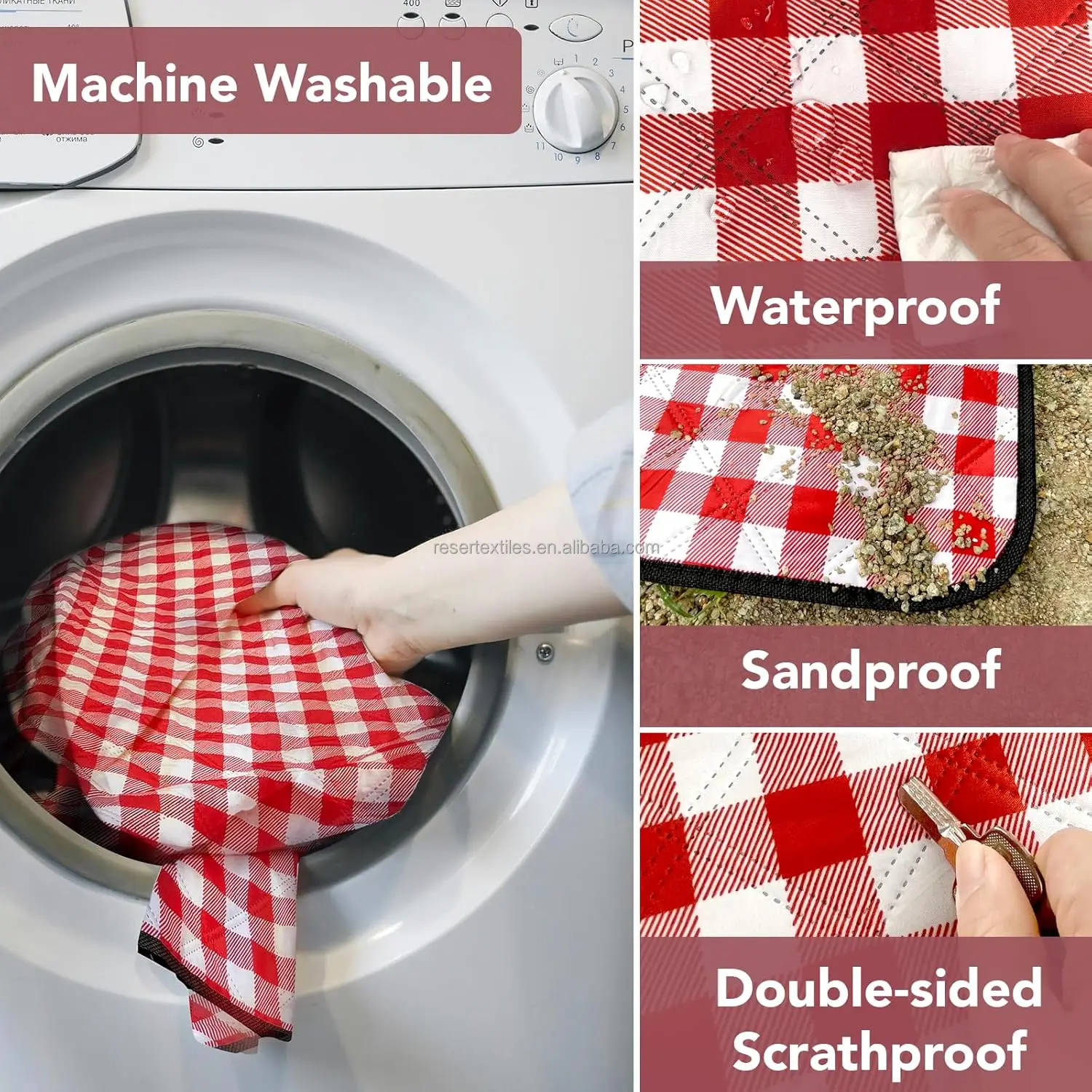 High Quality Modern Style Lightweight Portable Waterproof Mat Picnic Blanket Mat Rug  for Outdoor Sports Beach Camping Hiking