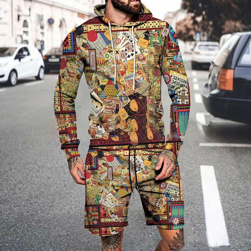 Sublimated Printed Unisex Sweatsuit,With Logo Custom Embroidery Fashion  Oversized Hoodies And Shorts Set Men/ - Buy Hoodies With Matching  Shorts,Custom Logo Hoodies Sets,Hoodie And Shorts Set Product on 