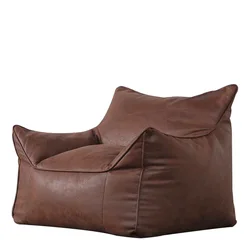 wholesale suede living room lazy bean bag cover large bean bag bed leather lazy sofa bean bag armchair