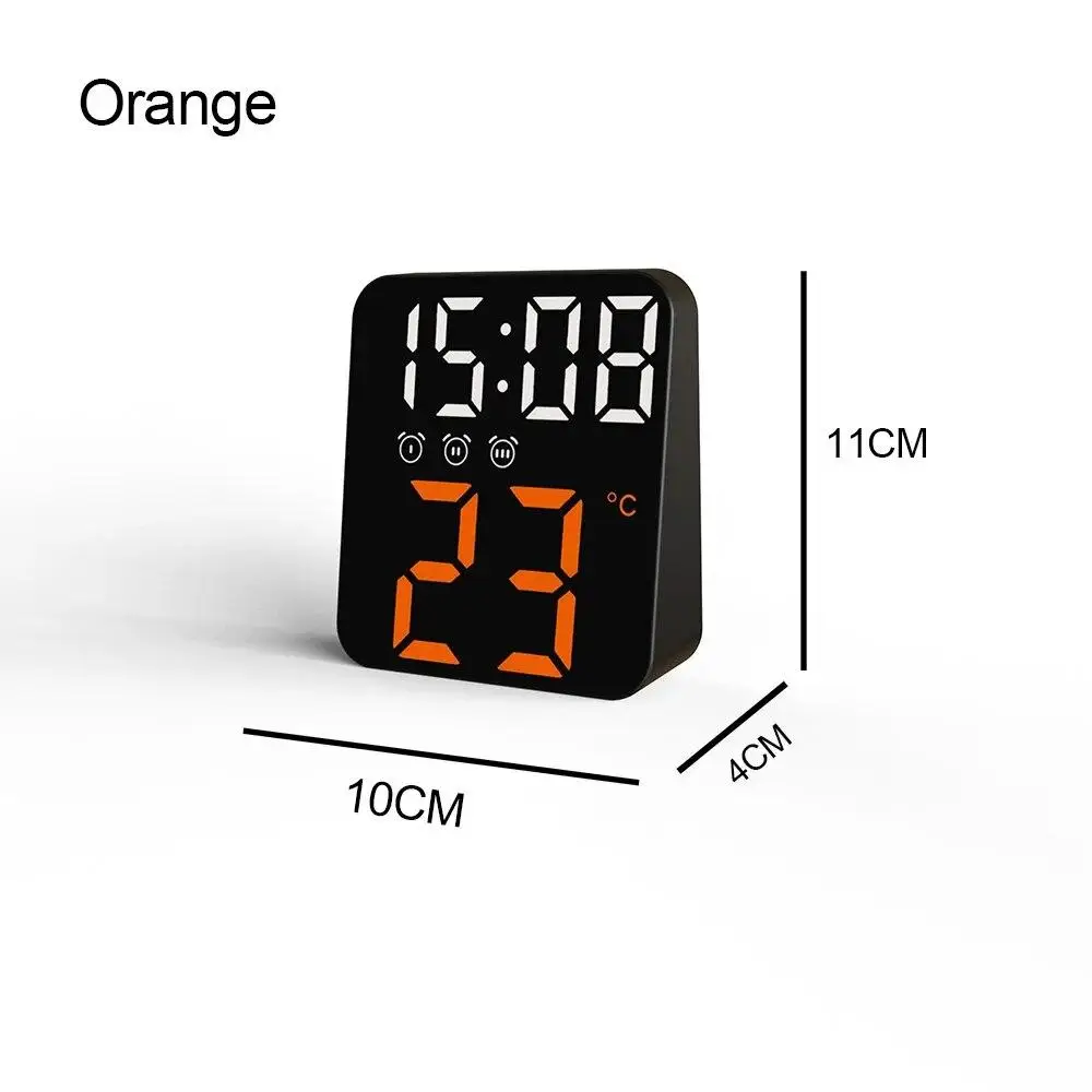 Mini Multifunction Smart Table Clock Voice Control LED Alarm Clock With Adjustable Backlight