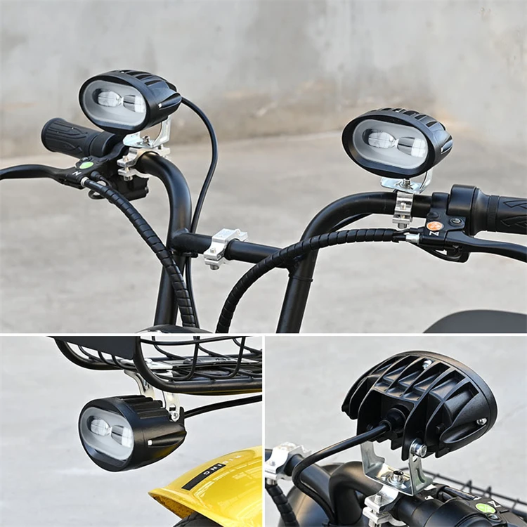 オートバイのヘッドライト ユニバーサルバイクヘッドライトラウンドヘッドランプハイロービーム12Vランプ照明 に適合する カフェレーサー用 ユニバーサル  バイク ヘッドライト ラウンドヘッドランプ ハイ/ロービーム 12V ランプ照明 ユニバーサルバイクヘッドライト ... ユニバーサルバイクヘッドライト ブラックフロントラウンドヘッドランプ 12V 照明ランプ