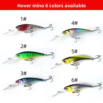 ABS 6g/10g Artificial Hard Bait Pumping Stop Bait Long Tongue Mino Hover Mino Hooks Mandarin Fish Perch Wild Fishing – Hard Lure – view 2