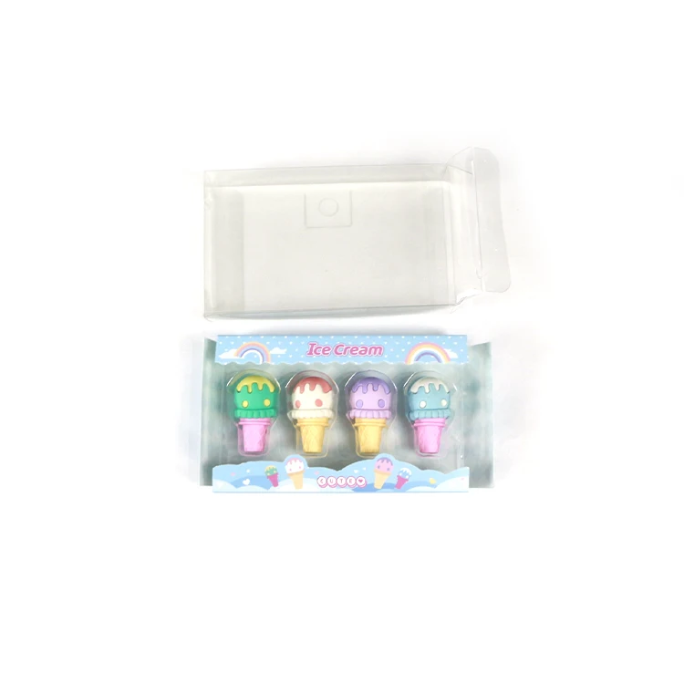 Soododo Kawaii Stationery Pencil Eraser Fancy Ice Cream Shape Design