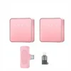 pink H12 one-to-two type-c apple adapter-pink