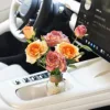 French-style burnt-edge rose red + orange