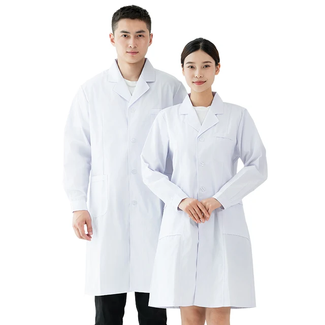 High Quality White Unisex Lab Coats Medical Hospital Beauty Oral Doctor Jackets Nurse Uniform Scrubs