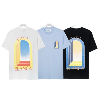 New Style Hot Selling Letter Printed Personalized Round Neck Short Sleeved T Shirt Casual T Shirt Sports Wear