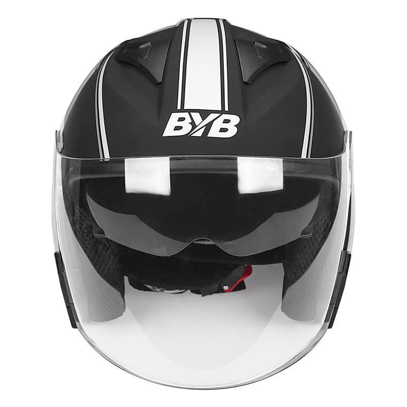 3/4 Half Face Abs Four Seasons Anti Fog Double Mirror Helmet Motorcycle Motor Cycle Helm