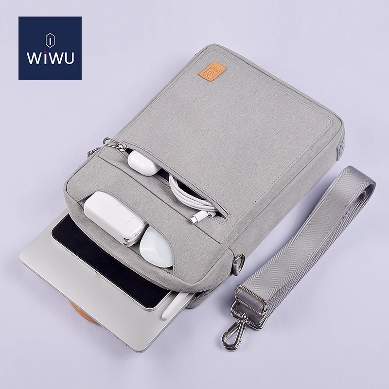 WiWU 11/12.9 Inch Waterproof Anti-Drop Tablet Bag Neoprene Laptop Sleeve Auxiliary Fur Lining Elastic Large Capacity Portability