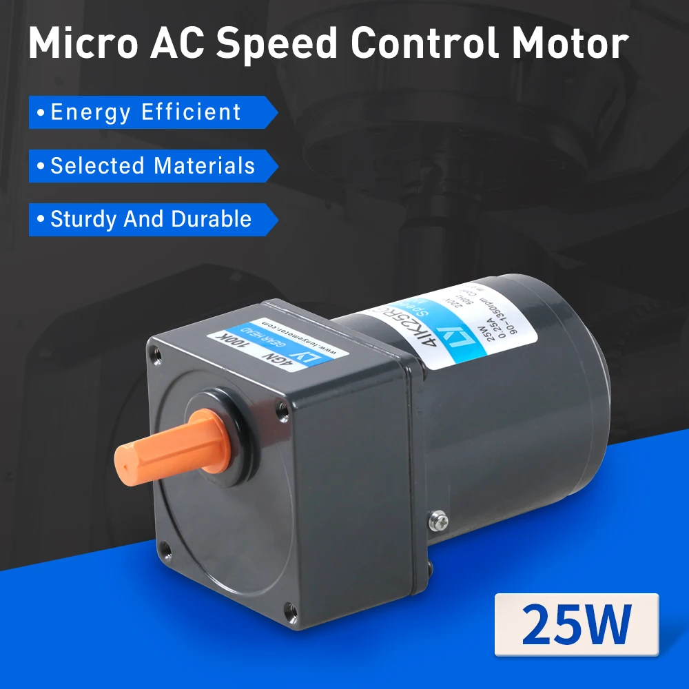 110v 220v Ac Gear Motor with Speed Control Speed Regulating Motor 6W 10W 15W 25W 40W 60W 90W 120W