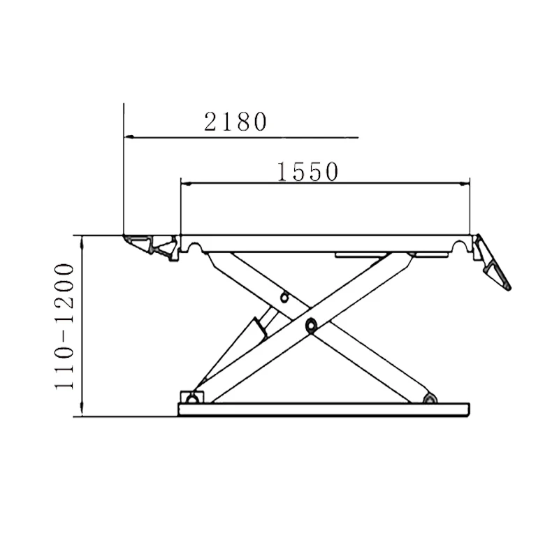 Hydraulic Waterproof Car Lift Hydraulic Scissor Alignment Car Lift Mid ...