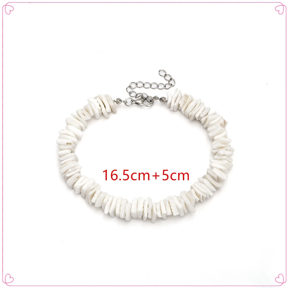 Hawaiian Puka Shell Necklace Trendy White Beach Choker