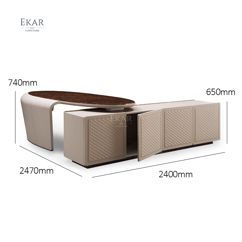 EKAR FURNITURE more storge furniture desk with drawer modern design home office desk factory