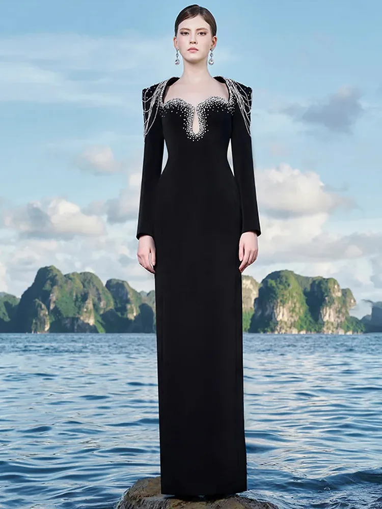 fitted dresses for women party wear party mini dress Lady Black Tie - Calypso Mini Dress