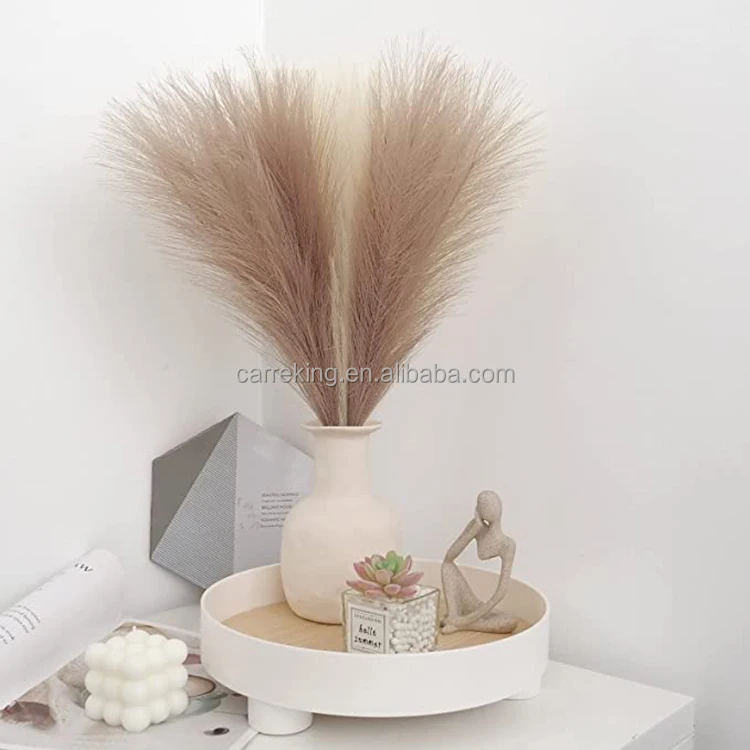 Faux Pampas Grass Decor Artificial Pampas Grass,Short Artificial Pompous Grass Flower