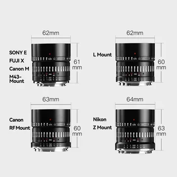 TTArtisan APS-C 50mm F0.95 Manual Focus F0.95-F16 Retro Style Camera Lens With E/FX/EOS M/EOS R/Z/L Mount product image