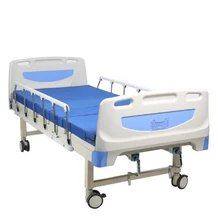 Hot selling ABS head board manual two crank hospital bed for clinic and hospital
