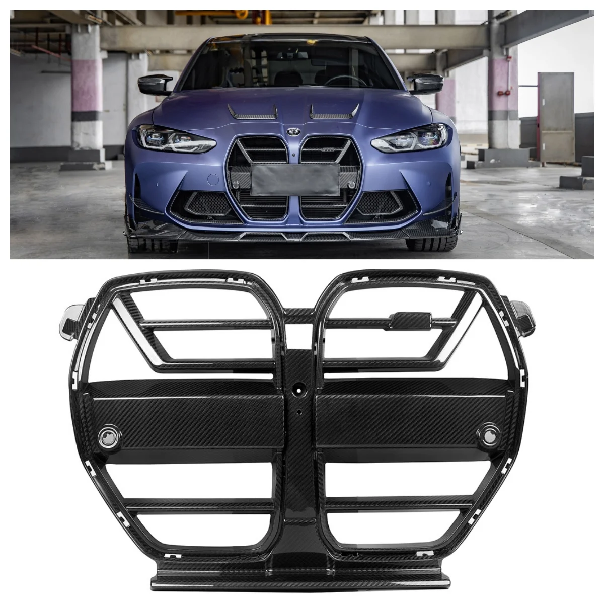 Car Bumper Grill Suitable For BMW M3 M4 G81 G83 G82 G80 Carbon Fiber Grill