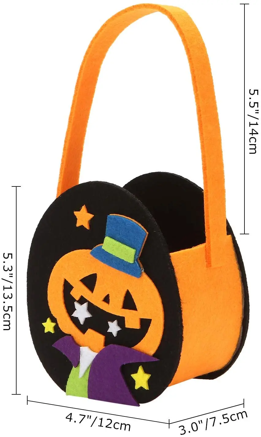 Sacs à Bonbons D'Halloween - Sacs à Bonbons Réutilisables Avec Poignées