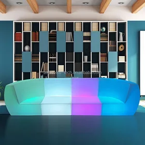 Outdoor Swimming Pool Chair with LED Light Luminous Lounge Chair Lighting Beach Lounger In-water Hotel Ledge Lounger for Patio