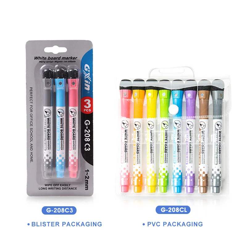 Gxin G208 Whiteboard Dry Erase Marker Pen With Eraser Buy Bright Color Fine Tip