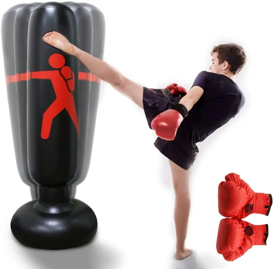 Details about   Fitness Punching Bag for Kids Punching Heavy Bag Inflatable Punching Tower Bag 