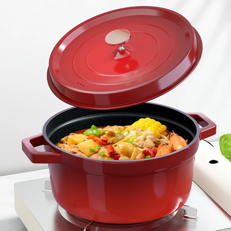 7 pcs Cookware Set Kitchen Multi Cookware Cast Iron Enameled Pots and ...