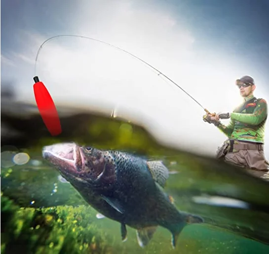 Lotto Di 20 Galleggianti Comal Tackle Little Brother – Per Pesce Persico E Crappie, Colori Rosso/bianco - Foto 4