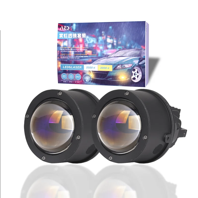 3 Inch Q8 Biled Fog Lights 3000k Golden Yellow Led Headlight