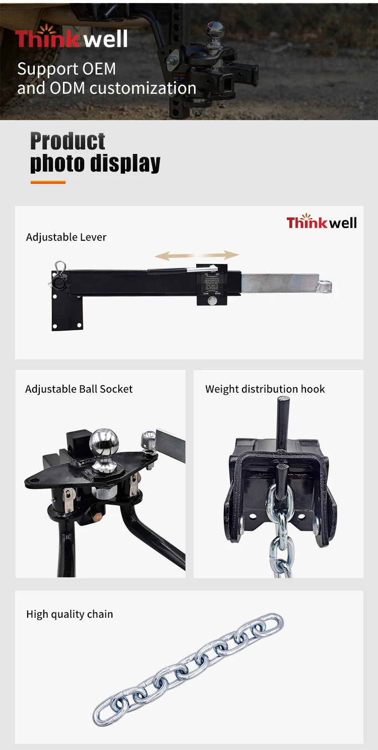 Thinkwell Custom Weight Distribution Hitch For Car Tow Bar Atv Tow
