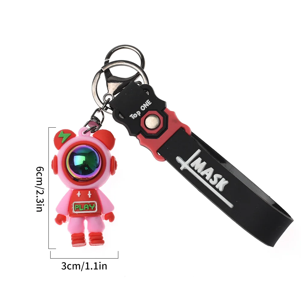 Cartoon Lightning Bear Keychain Cute Astronaut Bear Doll Keyring Bag ...