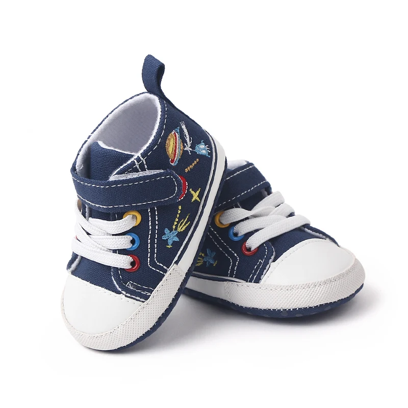Directly Factory Wholesale Canvas Baby Toddler Infant Sneakers Shoes Newborn Baby Shoes for Boys details