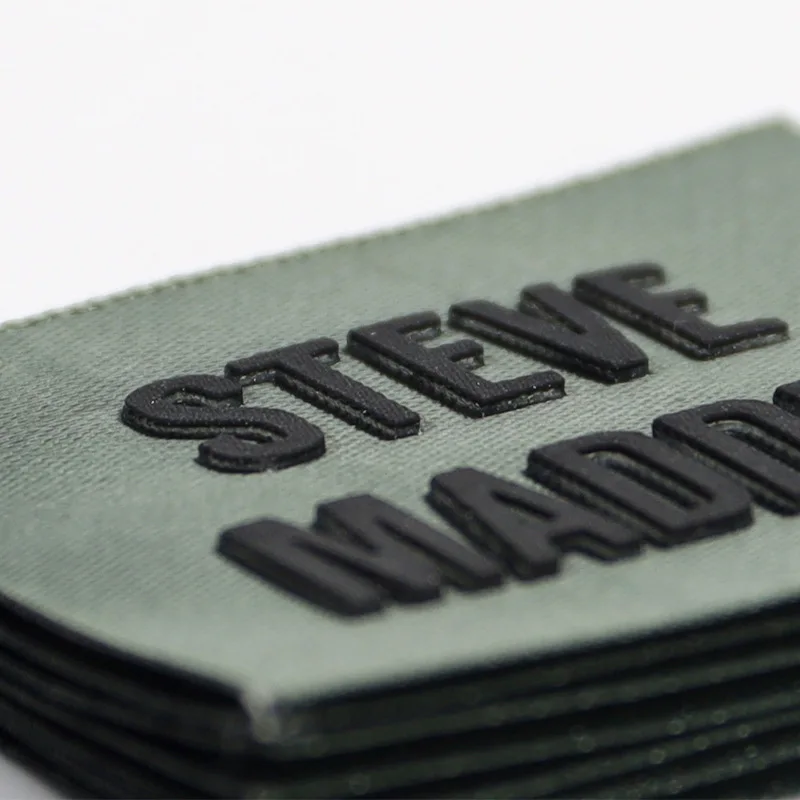 Custom Printed Iron on Back Neck Sticker Label - 3D Logo