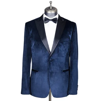 Mans High Quality Slim Casual Velvet Mens Suits Business Fit Coat Pant Wedding Men Blazer Suits New Design Wedding Suit For