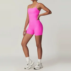Customize LOGO Women's Gym Sport Bodycon Ladies Elegant Yoga Active Jumpsuits Playsuits Sexy Dancer Close Formal Pants Bodysuit