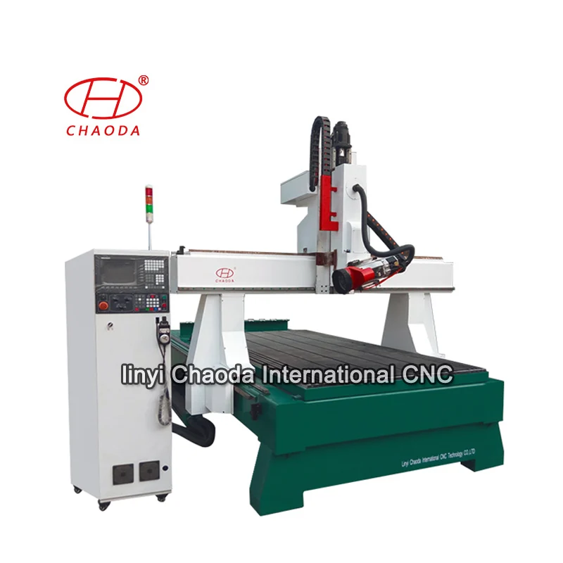 For 4 Axis CNC Router 1325 Woodworking Machine NC Studio Control Single Spindle Yaskawa Motor
