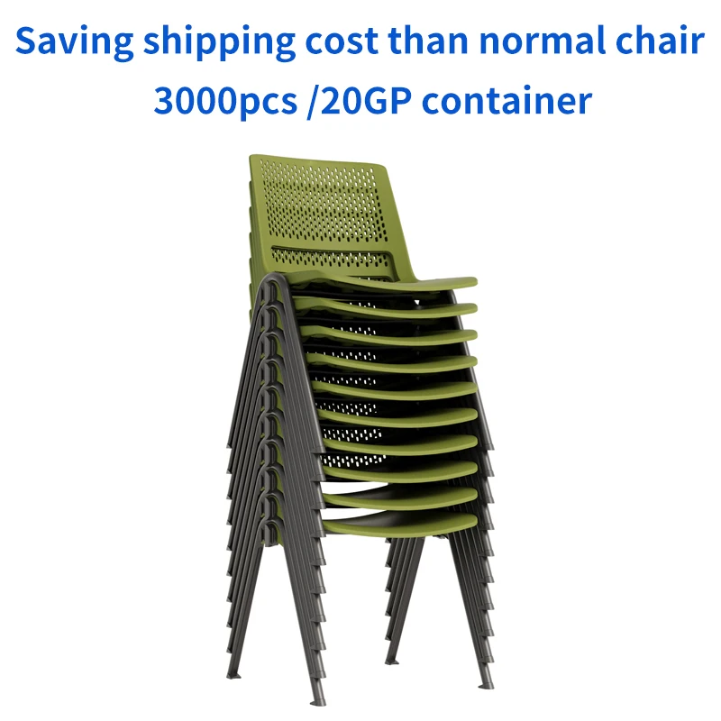 product university college school training room conference chair durable metal plastic stackable student study chair for office meeting-5