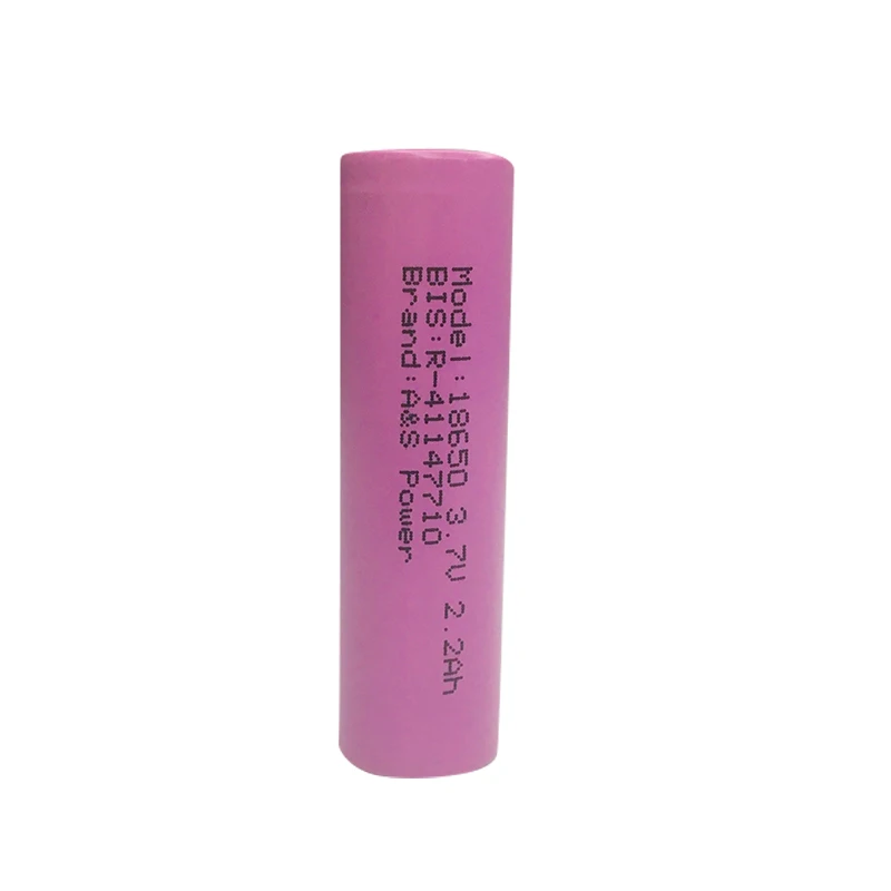 Rechargeable 3.7V li-ion battery 18650 2200mAh cylindrical type lithium battery for LED light with connector